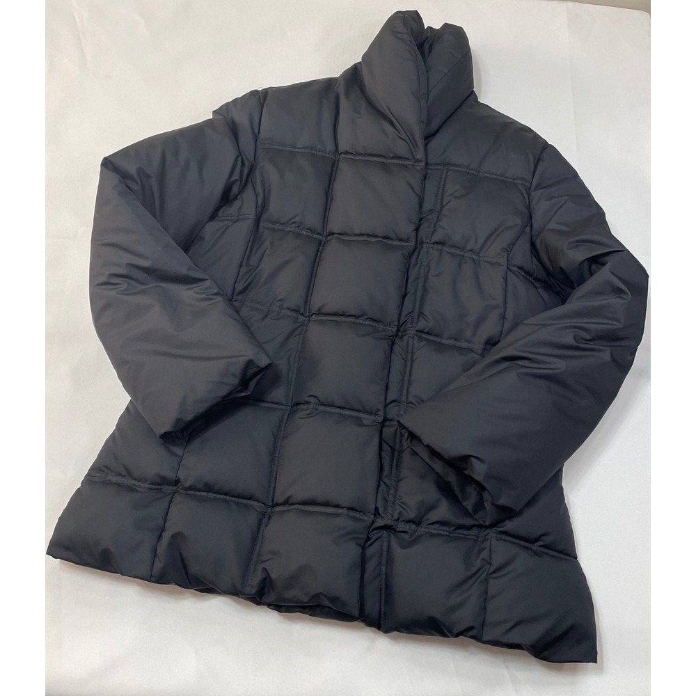 Steve Madden Women's Black Puffer Jacket Quilted Coat High Collar Size L